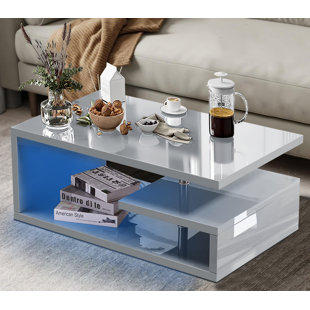 Grey gloss deals coffee table